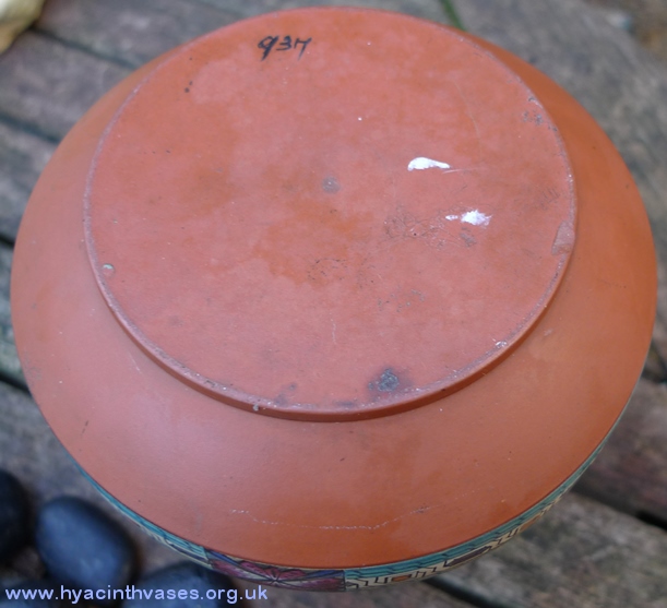 Victorian terracotta hyacinth vase base